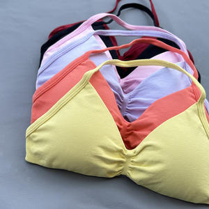 Sujetador deportivo transfronterizo con tirantes para <span class=keywords><strong>el</strong></span> cuello, modelo 234, nuevo sujetador pequeño de yoga sin costuras de secado rápido para fitness - Product Image 3