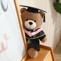 Ours en peluche de 30 cm pour la remise des diplômes, en stock, 8 couleurs, cadeau pour les diplômés, vente en gros aux États-Unis