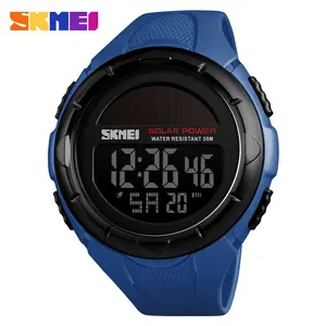 Hot selling 5 atm waterproof sport wristwatch men plastic solar watches skmei 1405