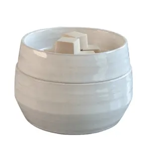 Scaldacera elettrico In ceramica bianca semplice scaldacera 2 In 1 per cera e candele