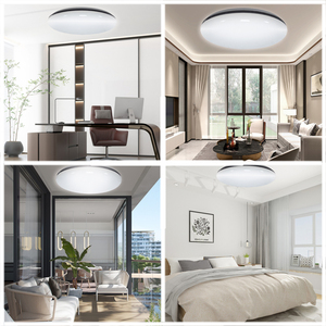 Luz Led de techo con cubierta estrellada sin marco, iluminación regulable de 18W y 24W con control remoto CCT para el hogar, montaje de Superficie redonda blanca - Product Image 6