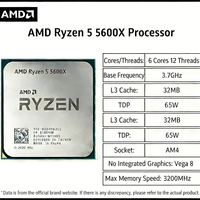 Prosesor Desktop AMD Ryzen 5000 Series R5 5500 5600 5600X R7 5700X Socket AM4 Tray CPU Baru Dalam Kemasan Tersedia