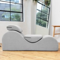 Canapé-lit convertible ergonomique en velours, chaise de yoga avec design portable pour appartement et hôtel, style chaise longue