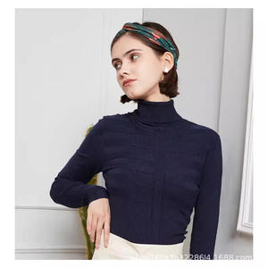 Maglione Casual da <span class=keywords><strong>donna</strong></span> tinta unita con Pullover lavorato a maglia con motivo a righe moda moderna Roupas Femininas - Product Image 4