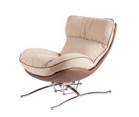 Fauteuil de lecture confortable en tissu de style décontracté, nouveau design, pour villa, salon, chambre, hôtel, restaurant, rembourrage en mousse