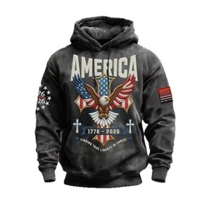 เสื้อฮู้ดผู้ชาย ผ้าฝ้าย 100% 300gsm ระบายอากาศได้ดี แขนยาวปกติ มีกระเป๋า เหมาะสำหรับใส่ลำลอง - Product Image 2