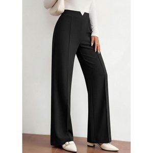 FOXA Palazzo Pants Women High Waisted Wide Leg Crepe Anti Wrinkle Pleated Dressy Work Casual <b>Trousers</b> - Product Image 3