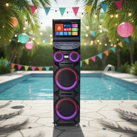 Latest DJ Double 12inch Speaker Big TWS Big Power Woofer Speaker With MIC Input KTV Outdoor Karaoke Performance Speaker