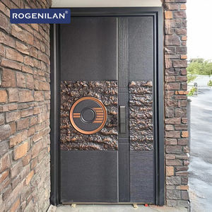Porte d'entrée moderne en aluminium de luxe, étanche, de sécurité, pour villa, design turc, Rogenilan - Product Image 1
