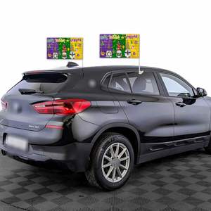 Drapeau de fenêtre de voiture à thème Pâques Lapin, 12x18 pouces, avec logo personnalisé, à prix abordable - Product Image 4