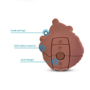 เคสป้องกันซิลิโคนน่ารักสำหรับ VW Jetta <span class=keywords><strong>GTI</strong></span> Passat Golf Tiguan ลายหมีออกแบบกุญแจสำหรับอุปกรณ์เสริมกุญแจรถ - Product Image 5