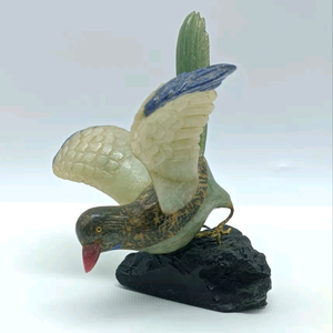 Ave de Aventurina Verde/Ágata Pera/Dumortierita para Colección de Arte BJ1080 - Product Image 1
