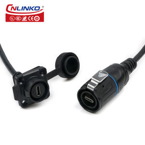 Cnlinko Manufacturer LP16 konektor USB Tipe c, Transfer Data cepat industri IP68 konektor wanita Usb Tipe c - Product Image 2