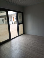 Sunroom de cristal desmontable contemporáneo para espacios al aire libre para oficinas Edificios comerciales Techo plano para dormitorios Apartamentos