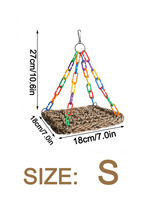 Hamac et balançoire pour reptiles en herbe marine naturelle - Lit suspendu multi-animaux pour le bain de soleil des lézards et l'escalade des perroquets
