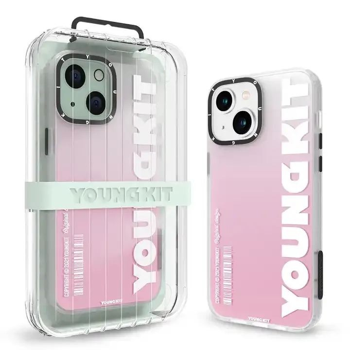 Youngkit 2023 nouveaux modèles Jelly Gradient étui pour Iphone 15 14 13 Pro quatre coins anti-chute pour iphone 15 14 13 Pro max étui