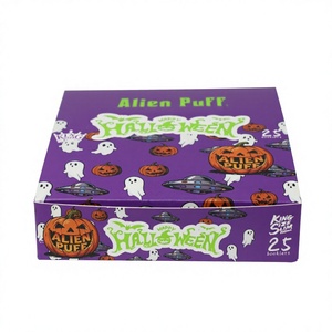 Papier à rouler Alien Puff Halloween violet king size, gomme arabique naturelle, combustion lente, premium, ultra fin, personnalisable avec votre logo - Product Image 3