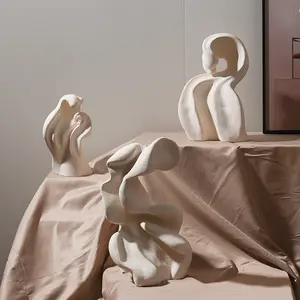 북유럽 독특한 디자인 인테리어 홈 장식 조각 탁상 장식 공예 장식품 선물을위한 세라믹 홈 장식