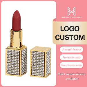 ลิปสติกกลิตเตอร์เพชรแบบกำหนดเอง MLM กันน้ำ สีนู้ด เม็ดสีแน่น เนื้อกำมะหยี่ รับผลิตแบรนด์ส่วนตัว - Product Image 5