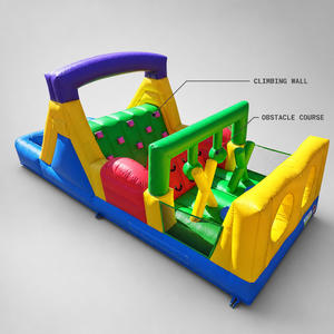 Château gonflable commercial YARD, parcours d'obstacles avec souffleur, matériau PVC, capacité 700 lbs, installation facile - Product Image 4