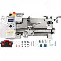 Tour à métaux miniature SIHAO 600W à vitesse variable, 8"x14", 220V, en fonte, pour le tournage, le perçage, le filetage et le fraisage DIY sur table