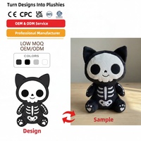 Peluche de Opossum Personalizado con Overol de Mezclilla y Forro de Malla, Peluche de Animal de Peluche con Pelaje Suave