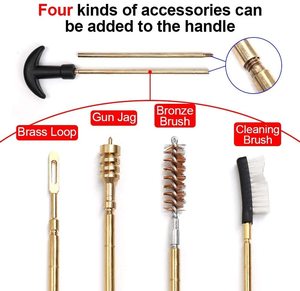 Thanh đồng thau nhiều bàn chải phổ. 22 .357 380 Súng làm sạch Kit với túi vải - Product Image 4