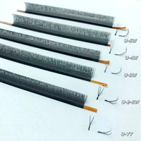 Extensions de cils YY en forme de U 2D/3D/4D/5D/6D, cils croisés parallèles CC D L M Curl, 0,07 mm