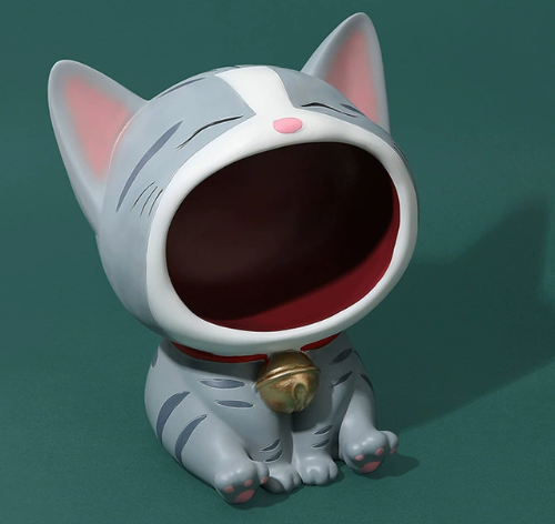Blue big mouth cat