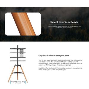 Bon prix de tré<span class=keywords><strong>pied</strong></span> <span class=keywords><strong>TV</strong></span> avec hauteur et <span class=keywords><strong>pivotant</strong></span> réglable 3 pieds en bois Studio <span class=keywords><strong>TV</strong></span> présentoir pour chambre salon - Product Image 5