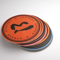 Dessous de verres pour boissons en carton, lot de 5, pas cher, Design OEM, dessous de verre, pour bar, bière, tapis pour gobelet en papier d'hôtel