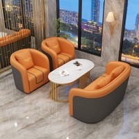 Canapé de réception de luxe léger en bois pour hôtel, bureau, salon de beauté et bureau des ventes, idéal pour les négociations décontractées