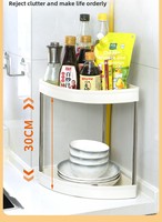 Étagère de rangement triangulaire murale de haute qualité pour cuisine, support d'angle pour assaisonnements, sans perforation, pour tri et rangement