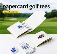 Tees de golf en bois écologiques, tees de golf en bambou, marqueurs de balle en plastique, emballage en carton, impression de logo personnalisée