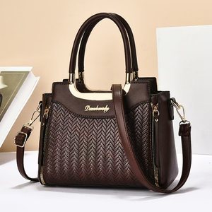 Bolsos de mano para mujer al por mayor, de piel sintética con patchwork, estilo nuevo, bolsos de señora - Product Image 3