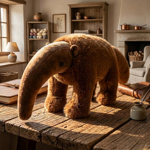 Peluche réaliste Élançon, animal en peluche ultra-réaliste en fausse fourrure haute densité avec bec détaillé, vente en gros, personnalisation, usine OEM ODM, cadeau - Product Image 2