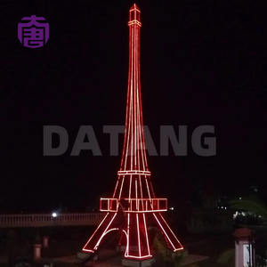 Décoration extérieure imperméable en métal, tour en fer avec éclairage LED, pour Noël, parcs d'attractions, centres commerciaux - Product Image 2