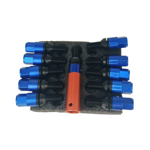 Boulons à capuchon plat coniques bleus M14x1.25 Pièces universelles de <span class=keywords><strong>boulon</strong></span> de roue et de voiture modifiées pour Benz <span class=keywords><strong>BMW</strong></span> Porsche Audi VW - Product Image 5