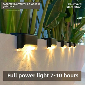 Светодиодные Ландшафтные светильники на солнечной батарее IP65, уличные ступенчатые светильники для внутреннего двора, настенные ограждения для сада, декоративные настенные светильники на солнечной батарее - Product Image 6
