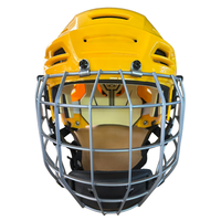 Casco de Hockey sobre Hielo Combo Senior, 4 Tallas S M L XL, Múltiples Colores, Material PC Seguro, Ventilado, para Principiantes, con Rejilla