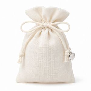Bolsa de Algodón Personalizada con Cordón para Recuerdos de Boda, Logotipo OEM ODM, Empaque de Regalo Nupcial al por Mayor - Product Image 3