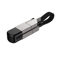 RWINEL Original PD60W Câble de charge rapide et de transfert de données pour téléphone portable, six-en-un, en alliage de zinc, avec porte-clés magnétique, modèle WD-CT2301
