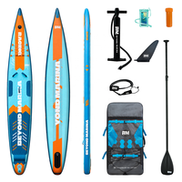 Planche de SUP gonflable de course 14 pieds en PVC Drop Stitch pour sports nautiques en extérieur – Approvisionnement direct usine