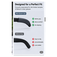 Supports d'oreille antidérapants en silicone pour lunettes connectées Meta Wayfarer Skyler Headliner Gen 1 Gen 2 Sports