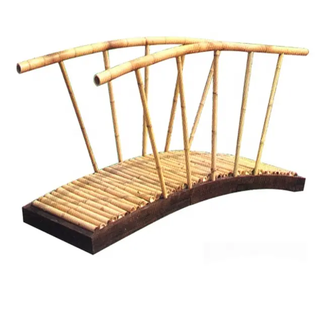 Fantastische Houten Tuinbrug, Hoge Kwaliteit Tuin Wandelbrug, Oude Chinese Tuin Bamboe Brug