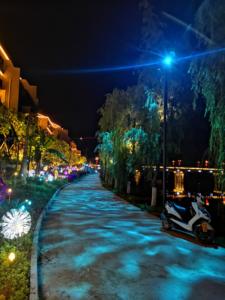 Éclairage d'arbre de jardin extérieur avec effet d'ondulation d'eau pour les festivités et événements nocturnes - Product Image 1