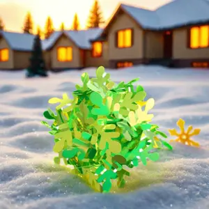 Boule de flocon de neige à LED Illusionnaire Décorations de Noël en PVC pour l'extérieur Centre commercial Pelouse Ornement de vacances pour les décorations de saison