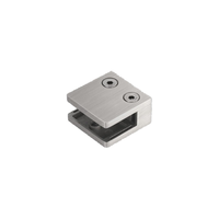 Pince à verre carrée plate professionnelle en acier inoxydable duplex SS2205, résistante à la rouille, pour panneaux de verre de 8 à 12 mm, pour garde-corps de balcon