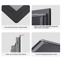 Panneau de moniteur industriel intégré de 21.5 pouces PC avec écran tactile capacitif pour ordinateur de bureau avec écran HD-MI 1920x1080