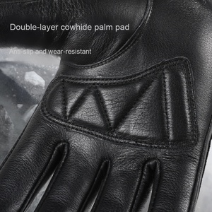 Gants en cuir de vachette véritable de première qualité pour hommes, doux et respirants, pour un usage quotidien, hiver, extérieur, moto - Product Image 3